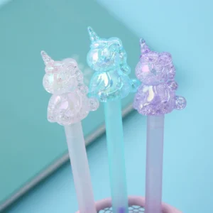 Cute Crystal Unicorn Rainbow Colors Glitter Gel Pen