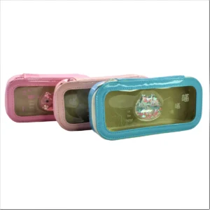 Transparent Glitter Liquid Pencil Pouch for Kids