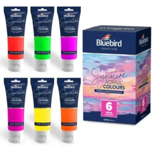 Bluebird Signature Acrylic Colours – 75 ml – Set of 6 NEON