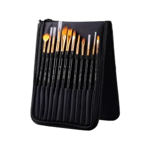 Paint Brush Set Tz-0015 12Pcs + Bag+ Mixing Plate