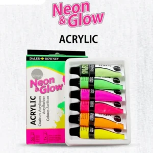 Daler Rowney Simply Neon And Glow Acrylic Paint Set of 6 Pcs – 12ml