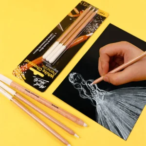 Mont Marte White Charcoal Pencils Pack of 3
