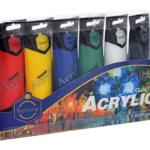 Acrylic Colour Set (6 Colour)-75ml- Keep Smiling